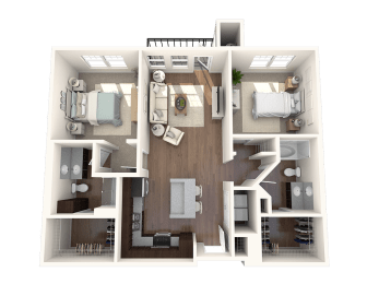 Centro Apartments Maroon Bells B1 Floor Plan