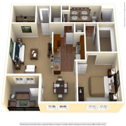 one bedroom 921 - 951 square footage floor plan