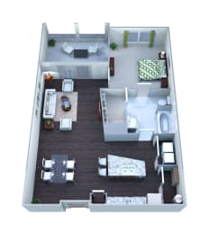 Floor Plan  One Bedroom