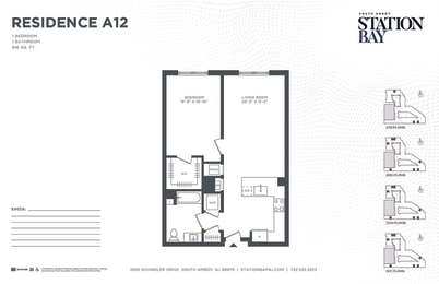 A12 Floor Plan at Station Bay, South Amboy, NJ