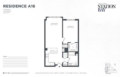 A16 Floor Plan at Station Bay, New Jersey, 08879