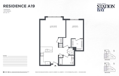 A19 Floor Plan at Station Bay, New Jersey