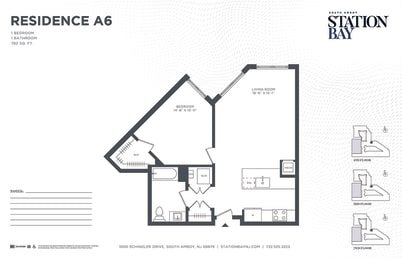 A6 Floor Plan at Station Bay, South Amboy