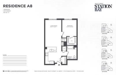 A8 Floor Plan at Station Bay, New Jersey, 08879