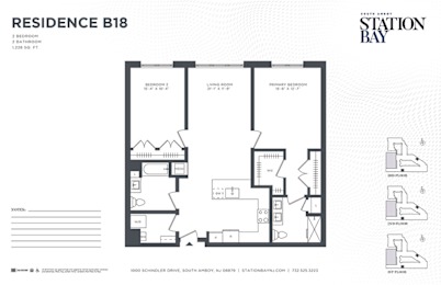 B18 Floor Plan at Station Bay, South Amboy