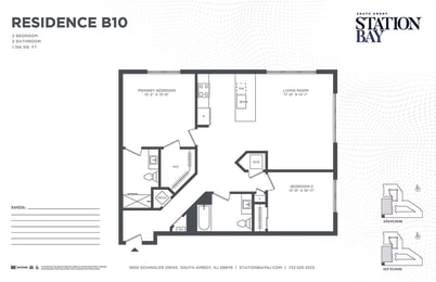 B10 Floor Plan at Station Bay, South Amboy