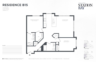 B15 Floor Plan at Station Bay, New Jersey