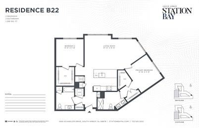 B22 Floor Plan at Station Bay, South Amboy, NJ