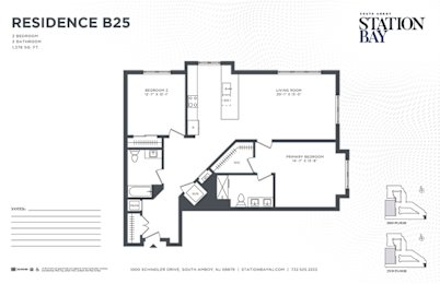 B25 Floor Plan at Station Bay, South Amboy