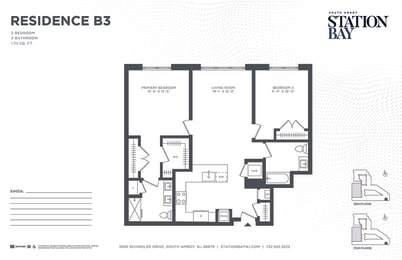 B3 Floor Plan at Station Bay, South Amboy