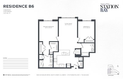 B6 Floor Plan at Station Bay, South Amboy, NJ, 08879