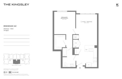 A2 Floor Plan at The Kingsley, Fairfield, NJ