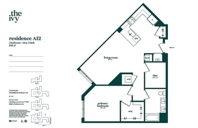 A12-AP-A Floor Plan at The Ivy, Chatham