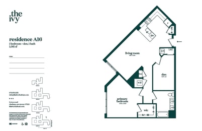 A16-AP-A Floor Plan at The Ivy, Chatham, NJ
