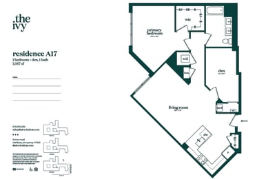 A17-AP-A Floor Plan at The Ivy, Chatham, NJ 07928