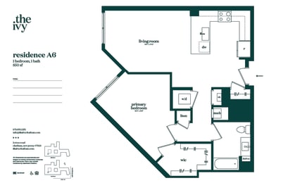 A6-AP-A Floor Plan at The Ivy, Chatham, NJ