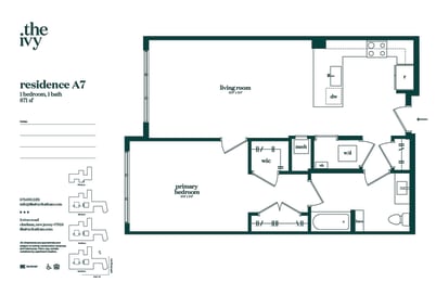 A7-AP-A Floor Plan  at The Ivy, Chatham, NJ 07928