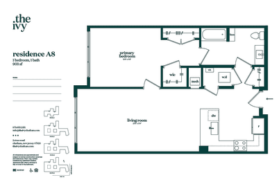 A8-AP-A Floor Plan at The Ivy, New Jersey, 07928