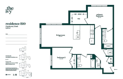 B10-AP-B41 Floor Plan at The Ivy, Chatham, NJ
