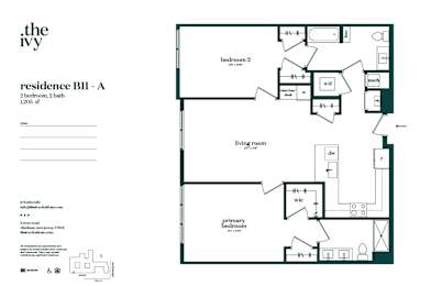 B11-A-AP-B12-A Floor Plan at The Ivy, Chatham, NJ