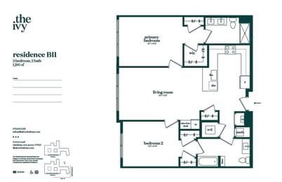 B11-AP-B12 Floor Plan at The Ivy, Chatham, NJ 07928