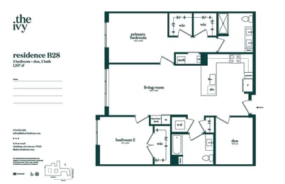 B28-AP-B15 Floor Plan at The Ivy, Chatham New Jersey