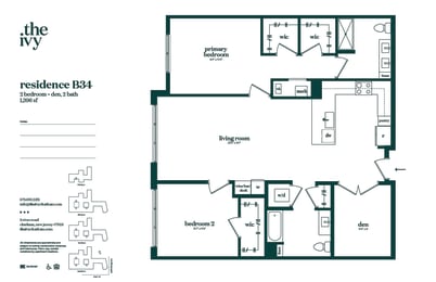 B34-AP-B21 Floor Plan at The Ivy, Chatham