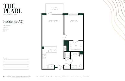 A floor plan for a residence at Station Bay.