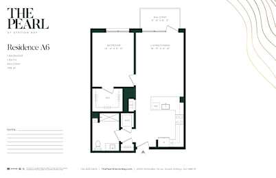 A floor plan for a residence at Station Bay.