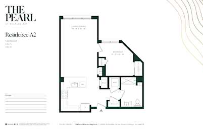 A floor plan for a residence at The Pearl at Station Bay.