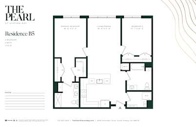 A floor plan for a residence at Station Bay.