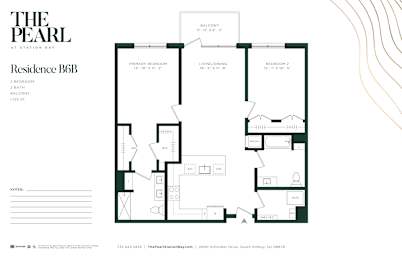 A floor plan for a residence at Station Bay.