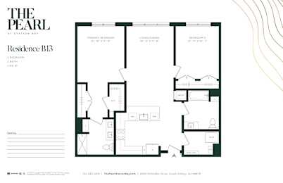 A floor plan for a residence at Station Bay.