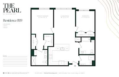 A floor plan for a residence at Station Bay.
