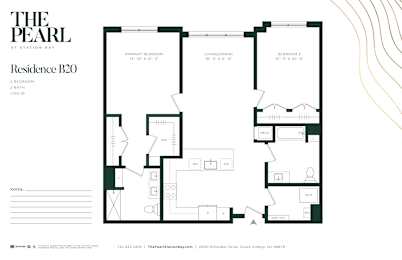 A floor plan for a residence at Station Bay.