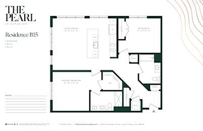 A floor plan for a residence at Station Bay.
