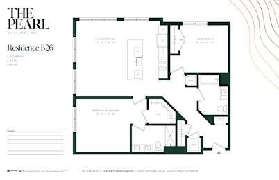 A floor plan for a residence at Station Bay.