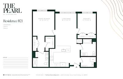 A floor plan for a residence at Station Bay.