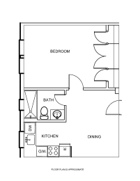 1b Floor Plan at Howard Manor, Washington, DC, 20001