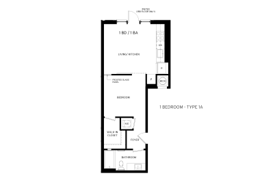 1A Floor Plan at Canvas, Maryland, 20781