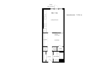 1C Floor Plan at Canvas, Hyattsville, MD