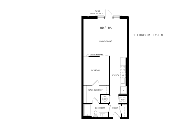 1E Floor Plan at Canvas, Hyattsville Maryland