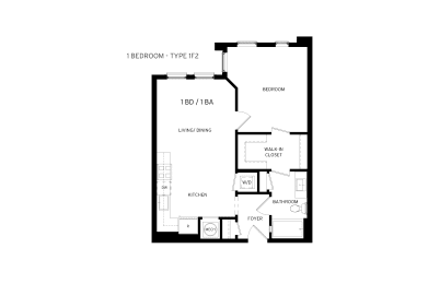 1F2 Floor Plan at Canvas, Maryland