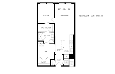 1H Floor Plan at Canvas, Maryland, 20781