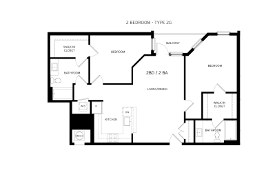 2G Floor Plan at Canvas, Hyattsville, MD