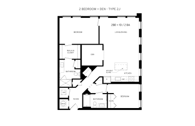 2J Floor Plan at Canvas, Hyattsville Maryland