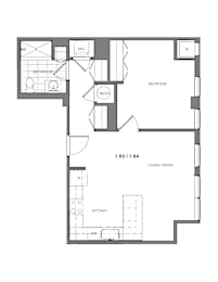 essa1 Floor Plan at Essen, Alexandria, VA