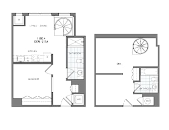essa4a Floor Plan at Essen, Alexandria, VA 22311