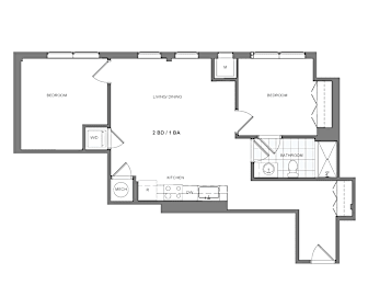 essb1 Floor Plan at Essen, Alexandria, 22311