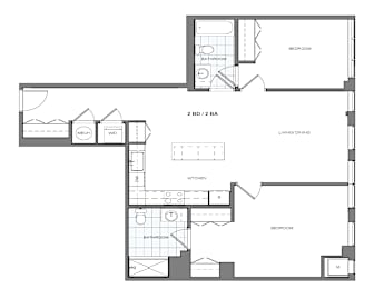essb2 Floor Plan at Essen, Alexandria Virginia
